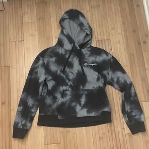 Navy Blue Tie-Dye Champion Hoodie